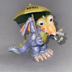 Franklin Mint Mood Dragon Figurine with Umbrella April Soggy